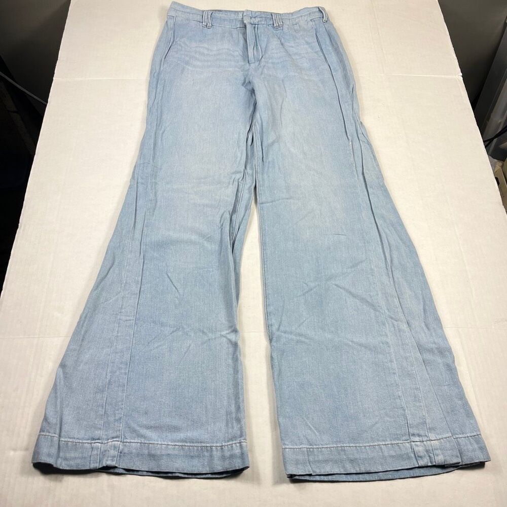 Pilco Letterpress Anthropologie Wide Leg Pants Casual 70s Retro High Waisted 27